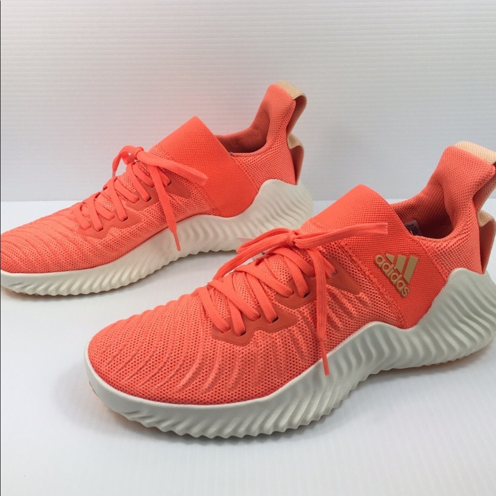 Adidas Alpha Bounce Trainer In Coral Orange NWT